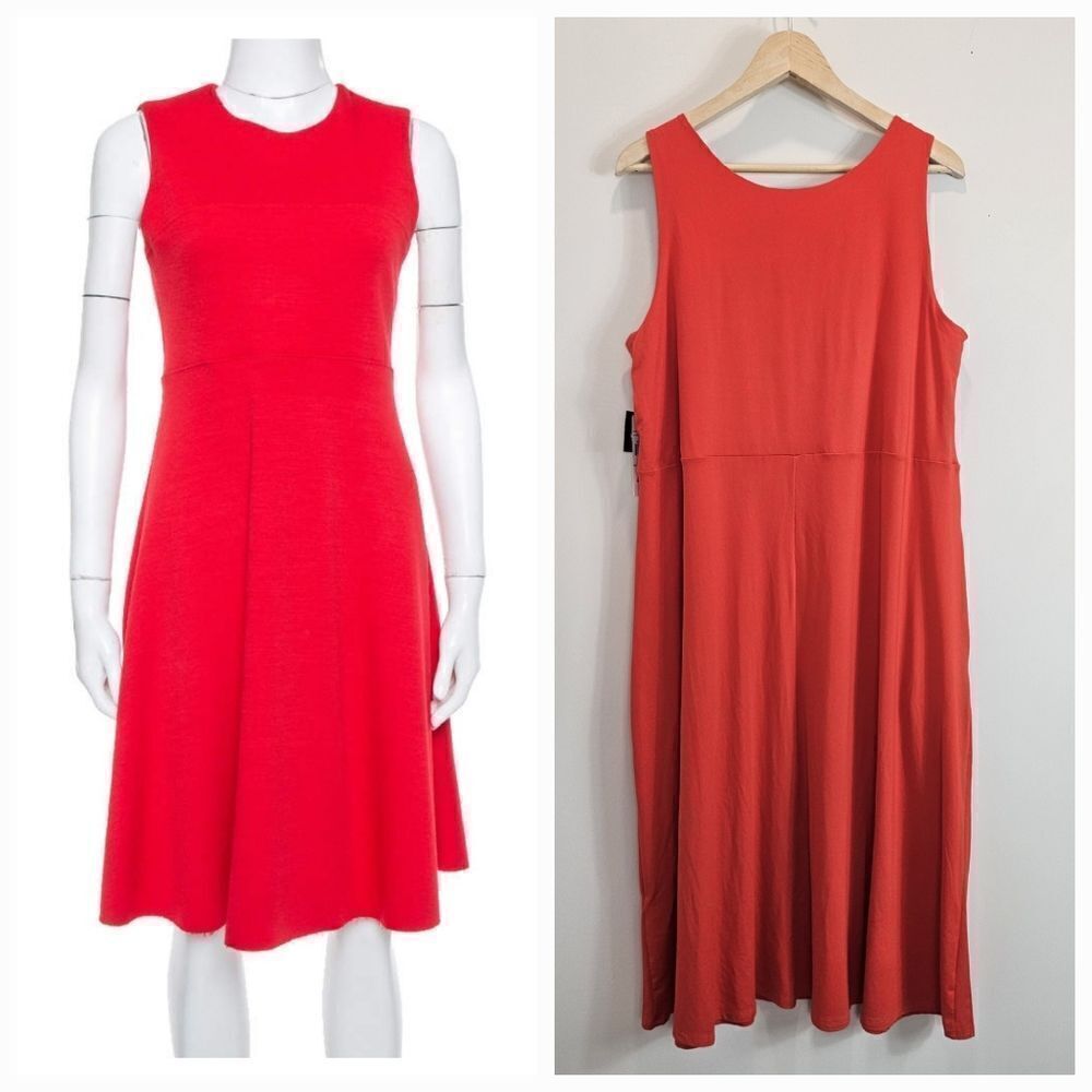 52Seven Sleeveless Fit and Flare Orange Dress Size 1X NWT